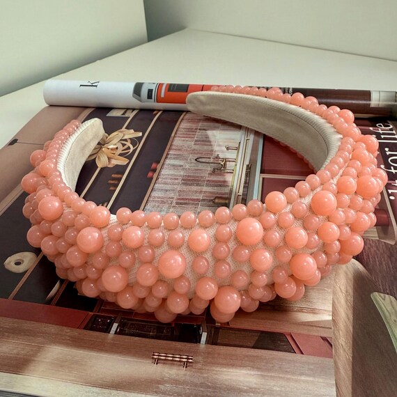 Pearl Headband Pastel Coral Pink Chunky Padded Assorted  display picture 3