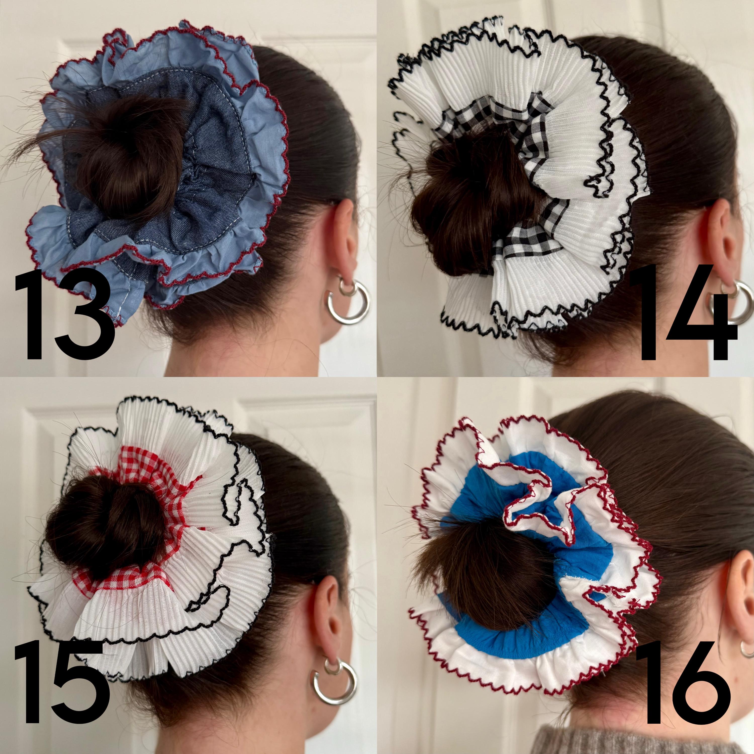 【OVERDUEFLAIR】[scrunchie set]ruffle trimming ops Oversized Ruffle Hair Scrunchie | Hair Accessories