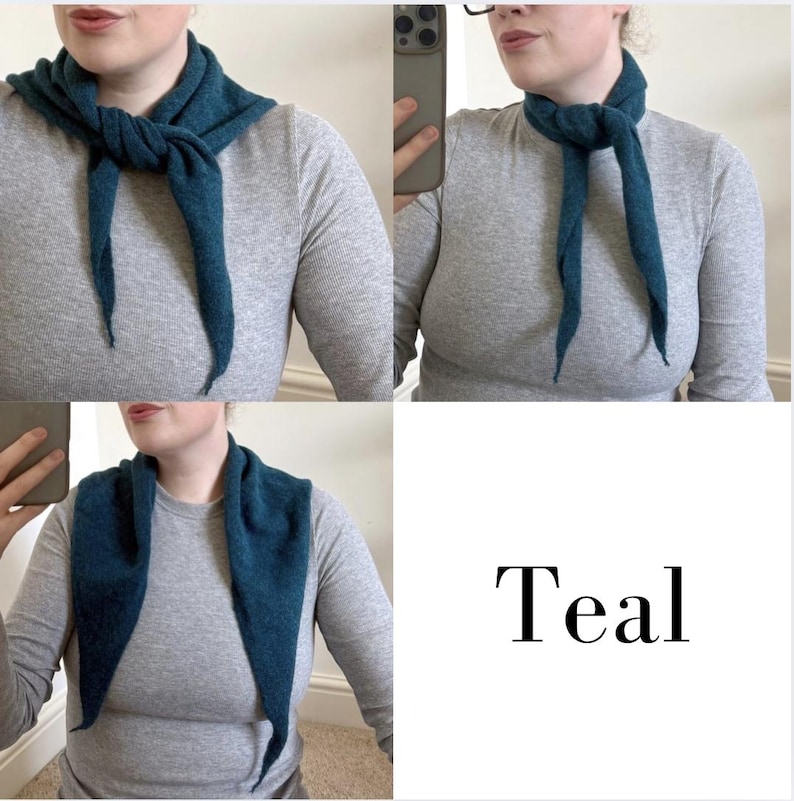 Triangle Knitted Scarf Neckerchief Hand Knit Soft Neck Tie Bandana ...