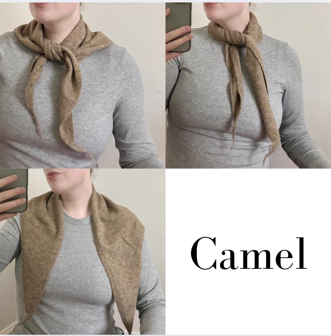 Triangle Knitted Scarf Neckerchief Hand Knit Soft Neck Tie Bandana ...