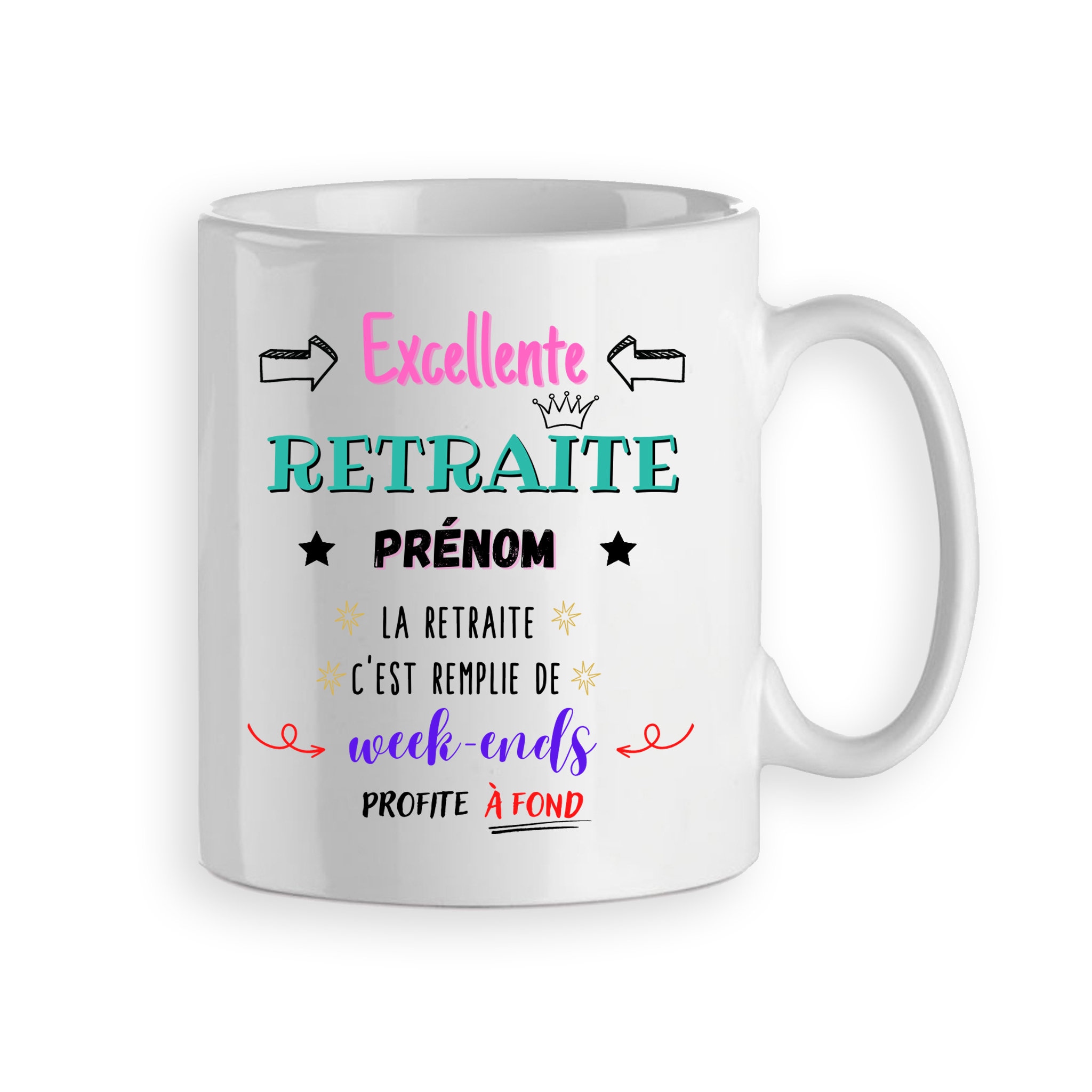 Cadeau retraite personnalisé - Mug bonne retraite modèle homme