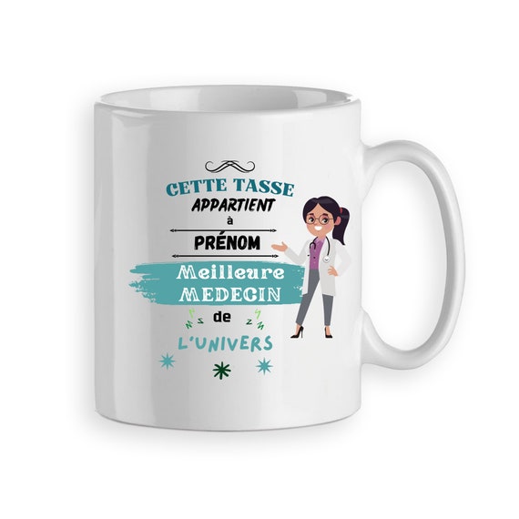 Mug/Tasse cadeau pour medecin Meilleur de l'univers cadeau humour médecin  docteur personnalisé prénom homme femme -  France