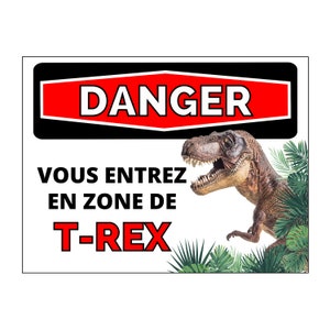 Divertida señal de advertencia Peligro Dinosaurios Pegatina - Etsy España Divertida señal de advertencia Peligro Dinosaurios Pegatina - Etsy España