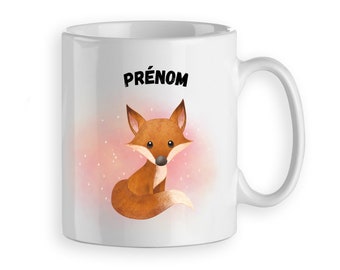 Bol Personnalisable Avec Prénom Et Motif Renard - Céramique - Cadeau Personnalisé Tendance