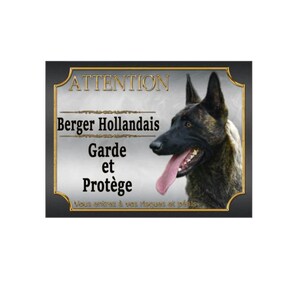 Plaque Attention Chien Berger Australien Je Ne Suis Pas Vegan- 15 Cm X