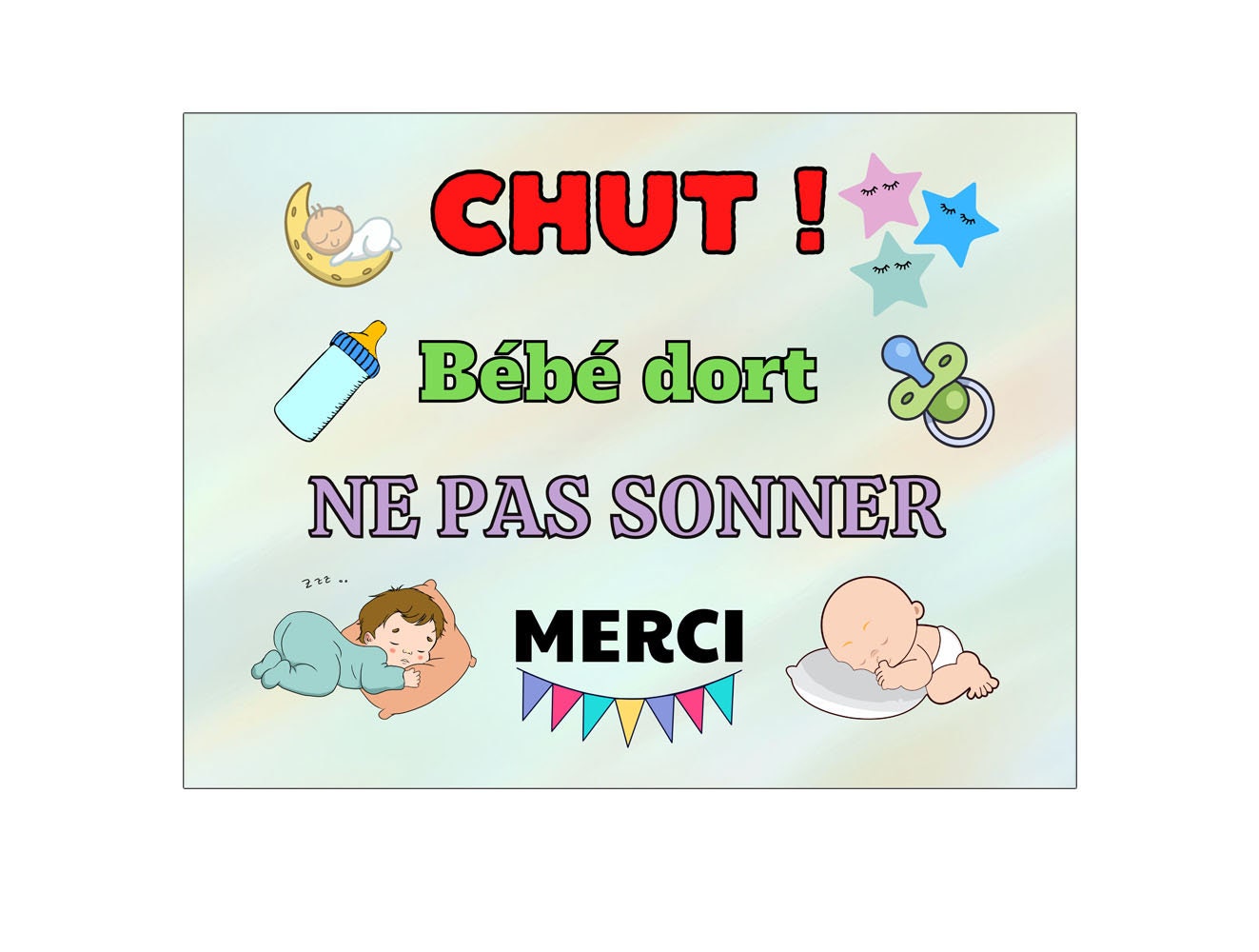 Sign Customizable Childminder Nanny Panel Chut Baby Sleeps Etsy India