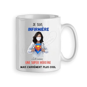 Personalized superhero nurse mug/cup with a first name - personalized nurse gift