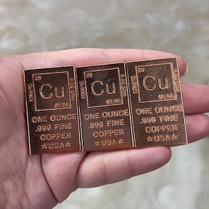 Copper One Ounce Ingot Bar