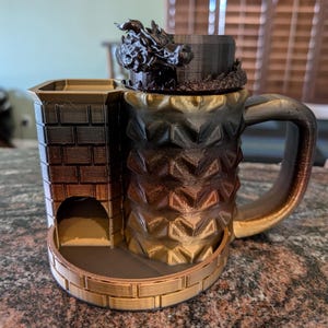 Skinny Can/Seltzer adapter for D&D Dice Tower Drink Holder Insulator