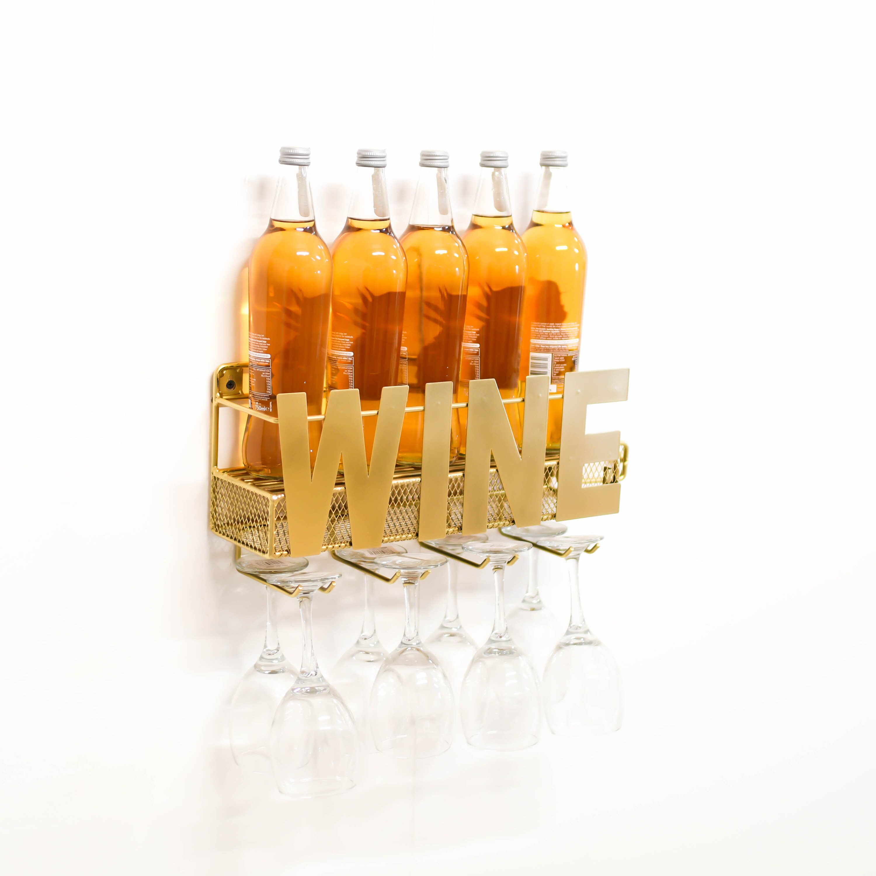 OTZ 5 Bottle Wine Rack Wall Mountable Etsy