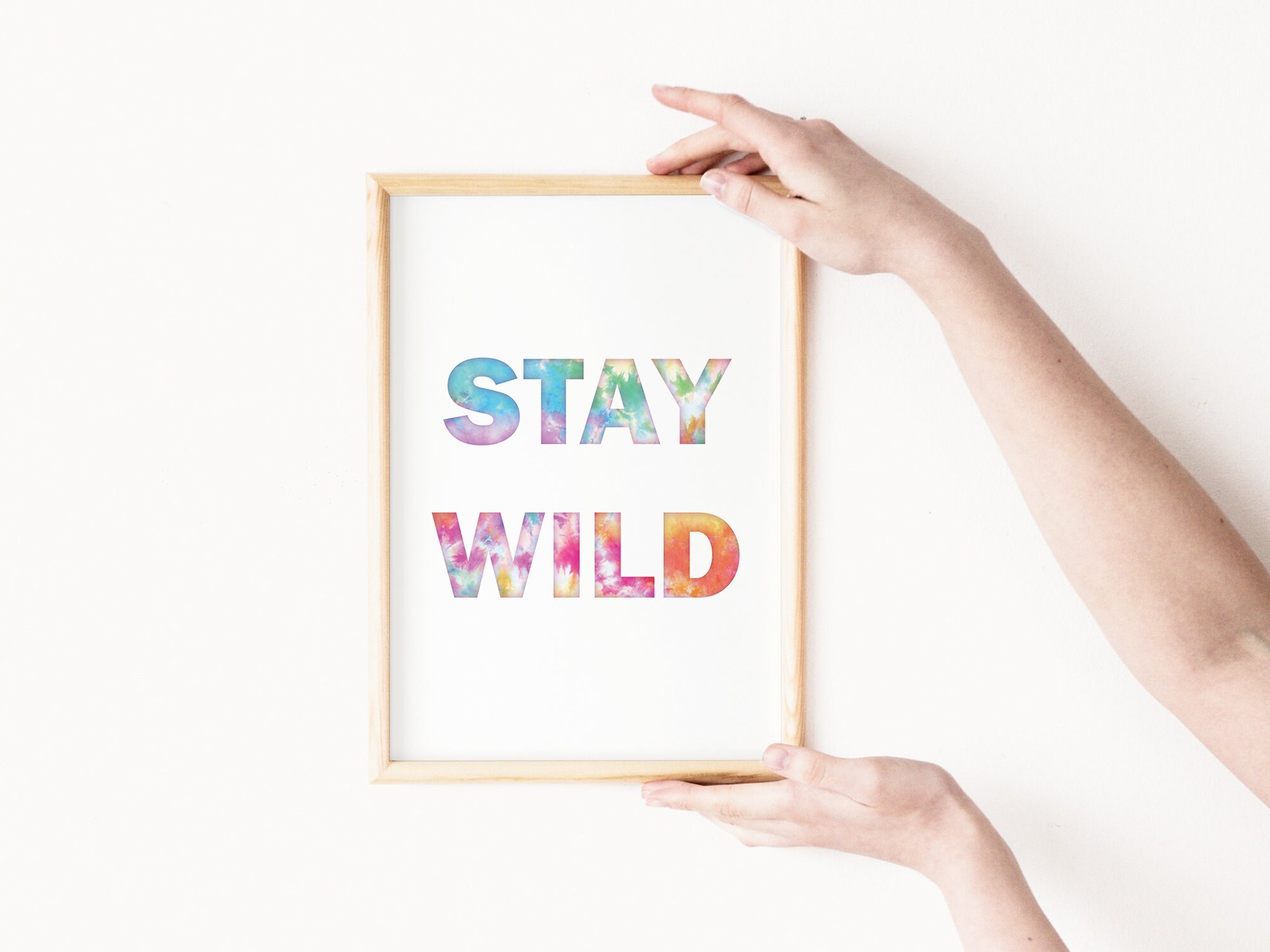 Stay Wild Coluring In PRINTABLE Stay Wild Print | Rainbow Tie Dye Decor | Retro Poster | 60s ...