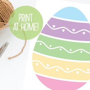Printable Easter Egg Garland | Printable Easter Egg Banner | Printable ...