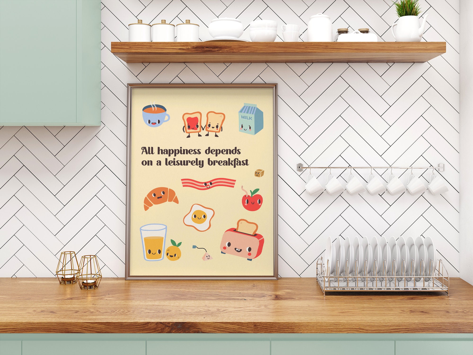 PRINTABLE Breakfast Print Retro Food Poster Printable - Etsy