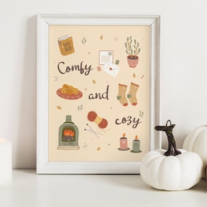Bequemer und gemütlicher Druck | Herbst Wand dekor | Herbst Wandkunst | Kuschelige Herbstdeko | HerbstDeko | Hygge Poster | Herbst Wandkunst | Scandi Wandbild