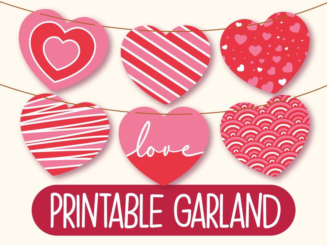 printable-valentine-s-day-banner-printable-heart-garland-printable-valentine-s-day-decorations-valentine-s-day-bunting-heart-wreath-etsy