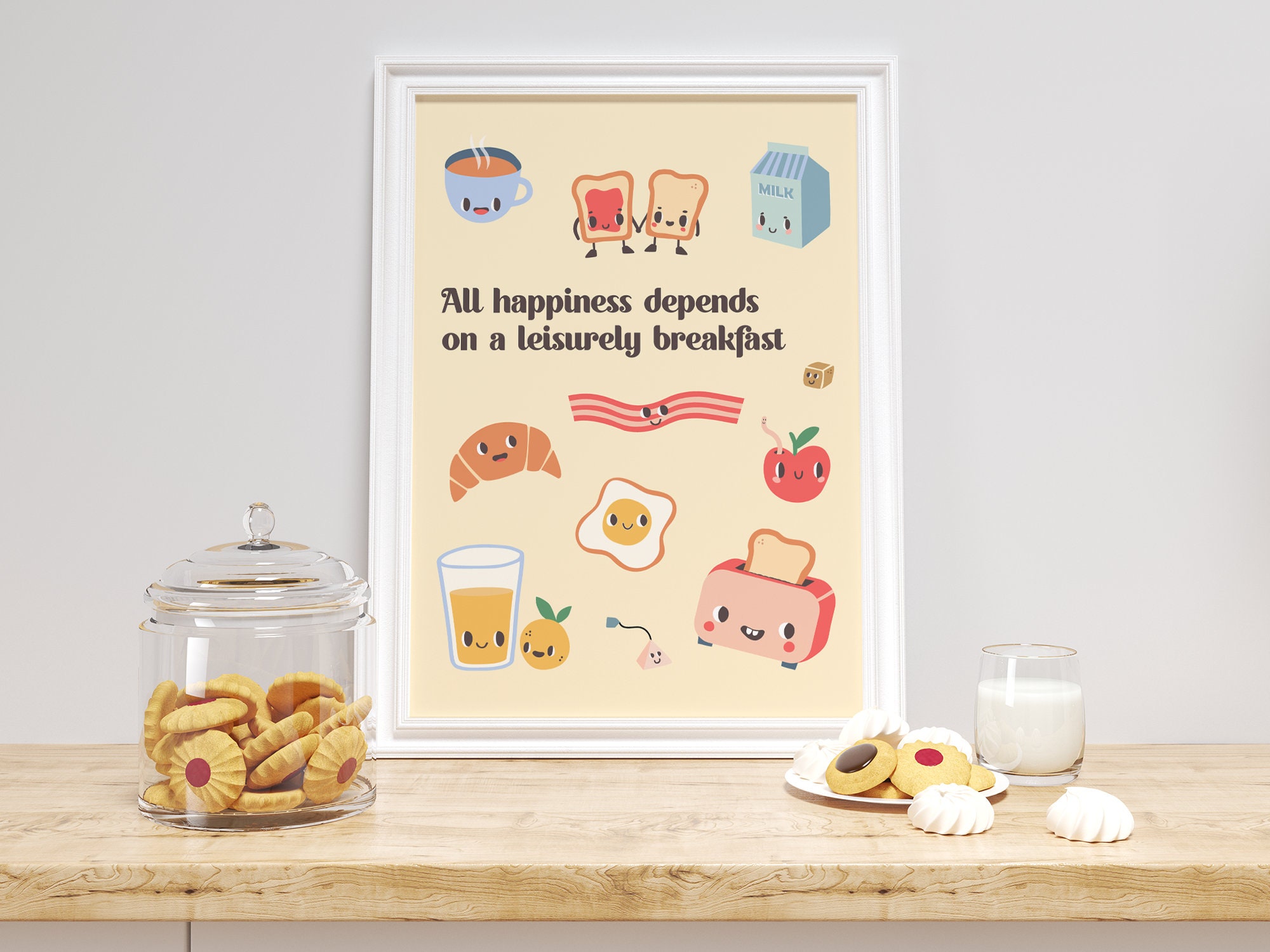 PRINTABLE Breakfast Print Retro Food Poster Printable | Etsy
