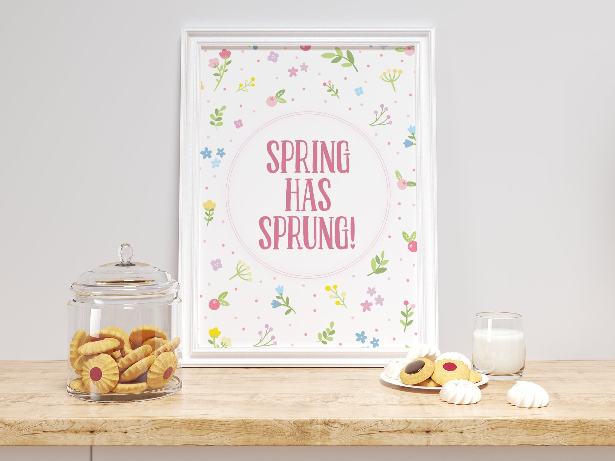 PRINTABLE Spring Has Sprung Print | Printable Spring Wall Art | Floral ...