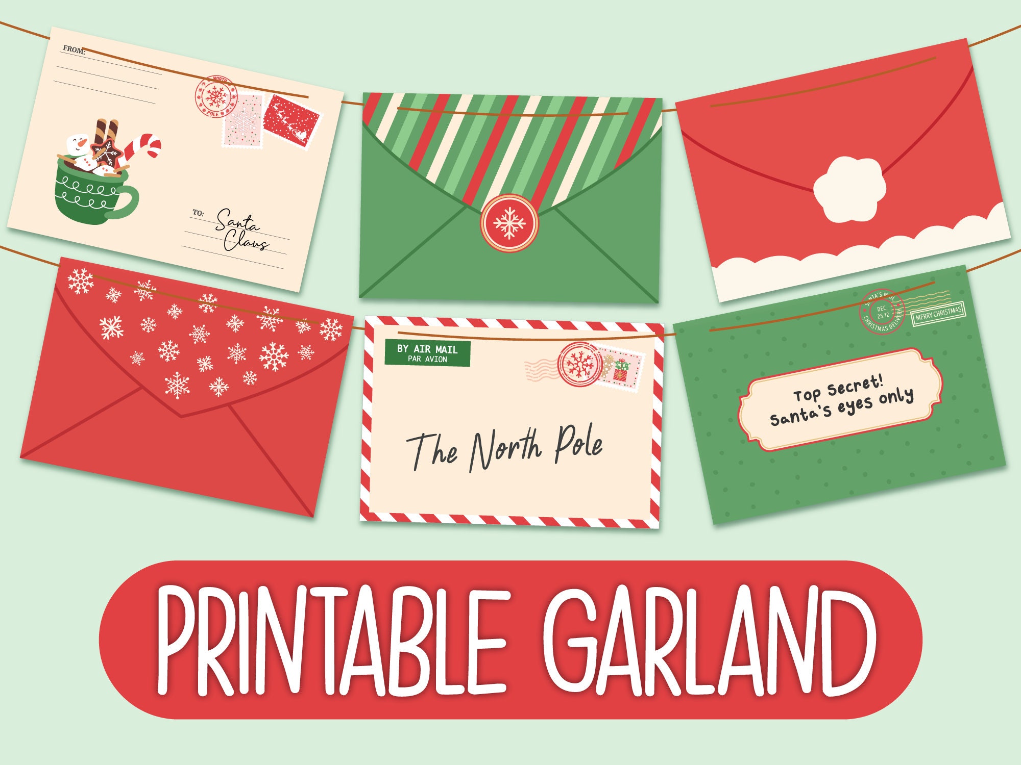 printable garland christmas