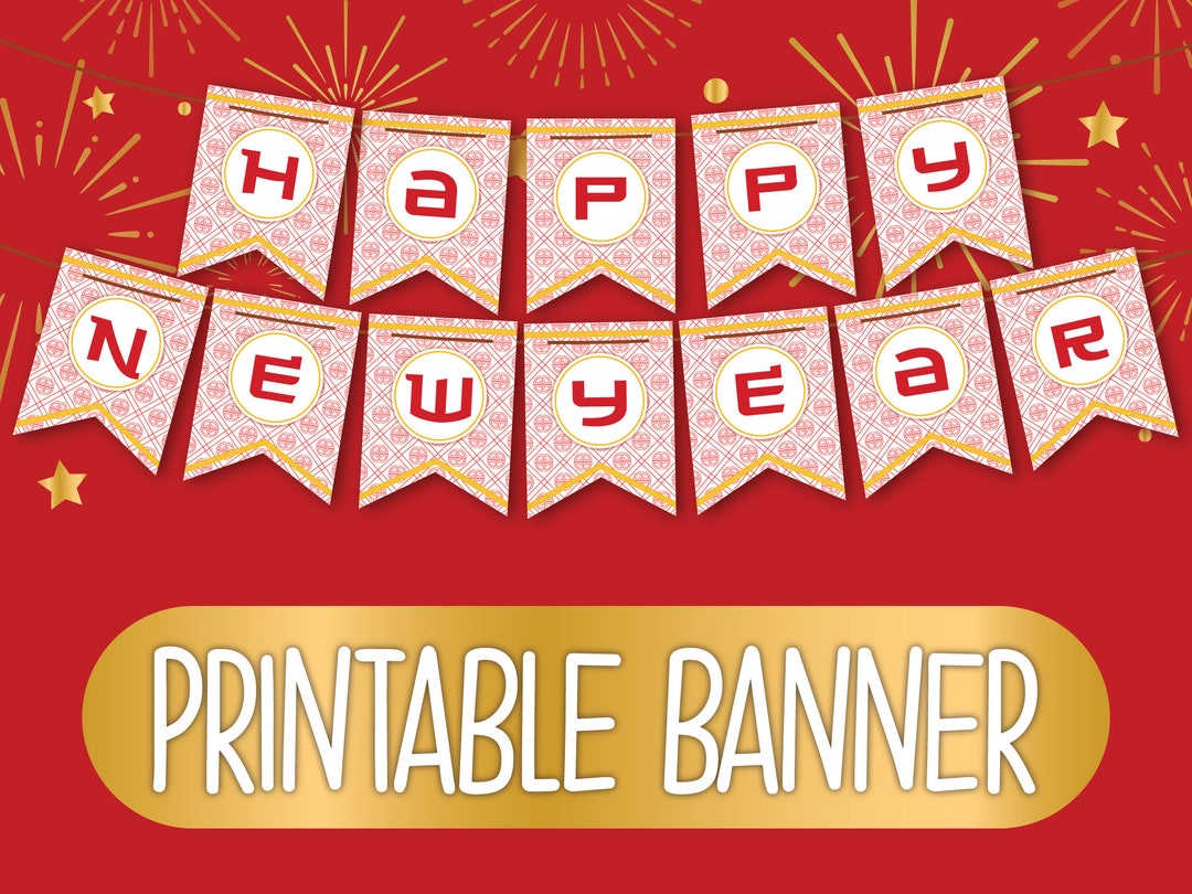 Printable Chinese New Year Banner | Printable Happy Chinese New Year ...