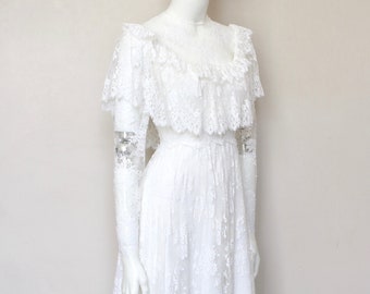 JACQUES HEIM Les Mariees French vintage lace tule wedding dress gown 60s 50s Size 38