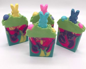 Easter soap, Sugar bunny soap. Scented with Black Cherry, Artisan Soap, Handcrafted Soap, Gift, Bar Soap, Wedding Favor