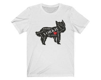 Yorkie Lover Unisex Jersey T-shirt met korte mouwen