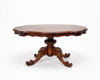 Antique Oval Wooden Coffee Table