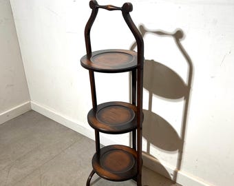 Soporte para bandejas plegables de tres niveles de estilo vintage