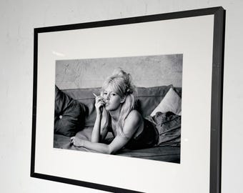 Brigitte Bardot – Black & White Portrait – Framed Photograph