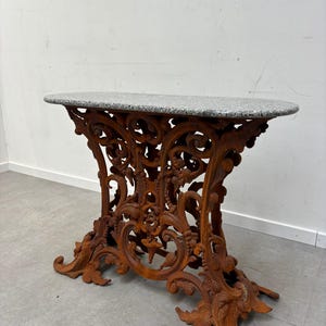 Antique cast iron console table