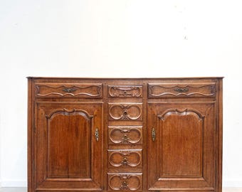 Antique French Rustic Oak Chest of Drawers