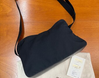 Delvaux Toile “Pili Pili” Crossbody Bag – Charbon Black – 36 cm – With Dustbag & Certificate