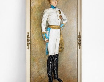 Antoine Ferracci - Large Framed Oil on Canvas 205 x 105 cm
