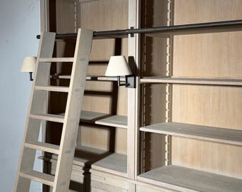Charrell Home Interiors Library Cabinet with Ladder – H240 x 206 x 47 cm