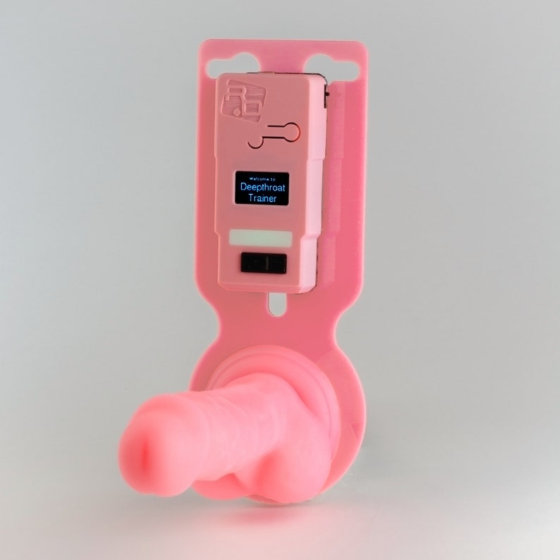 Deepthroat Trainer Pink Edition - WiFi sex toy. Long distance BDSM sissy training toy. For ddlg blowjob training. 