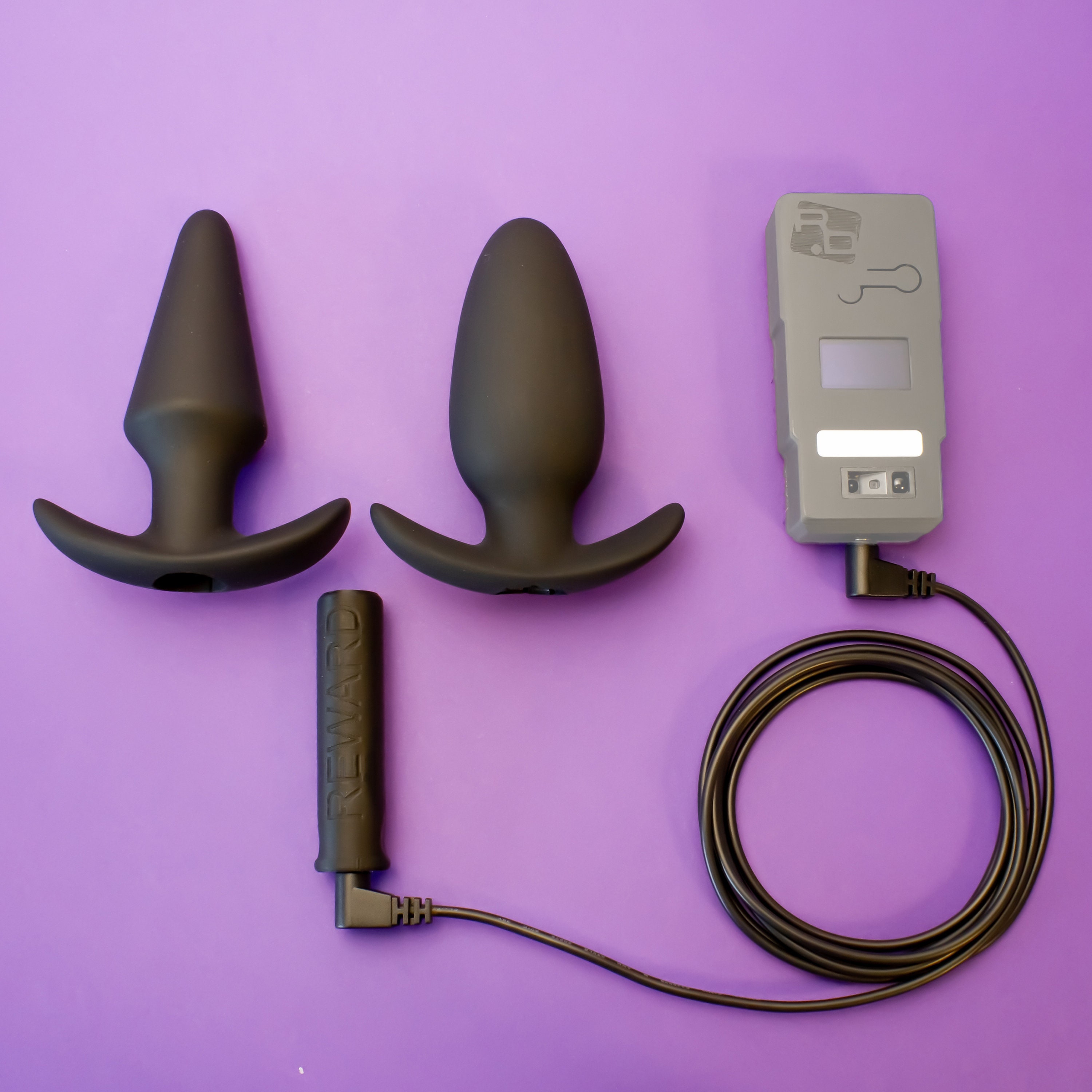Vibrating Plug add-on for BDSM Deepthroat Trainer Sex Toy. Mature!