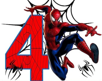 Download Spiderman Birthday Shirt Iron On Etsy