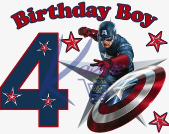Download Captain America Birthday Svg Etsy