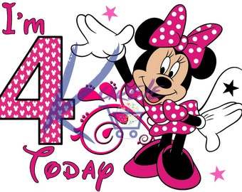 Minnie mouse 4th birthday shirt Clearance
