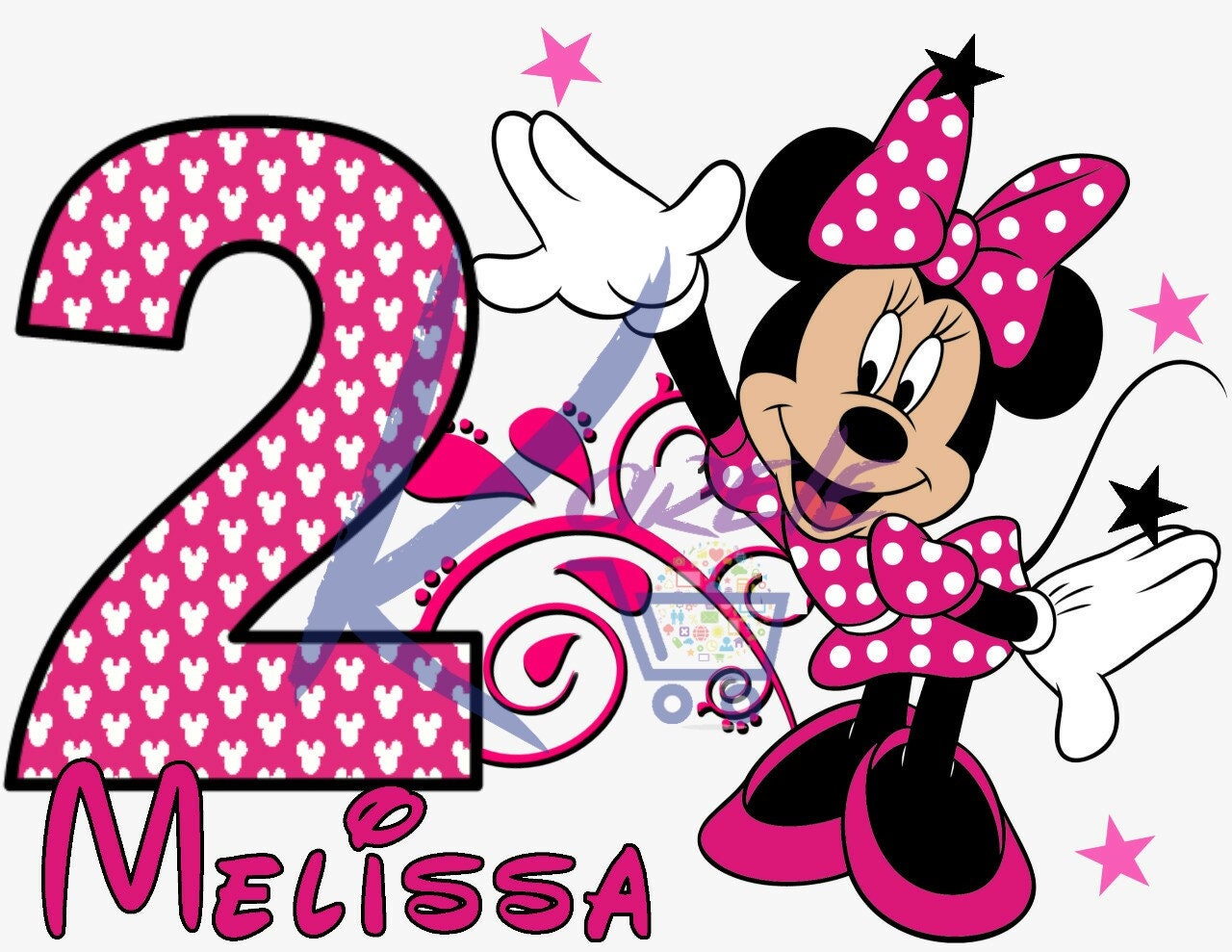 CUSTOMISED Minnie Mouse Geburtstag Digitale Datei nur Etsy