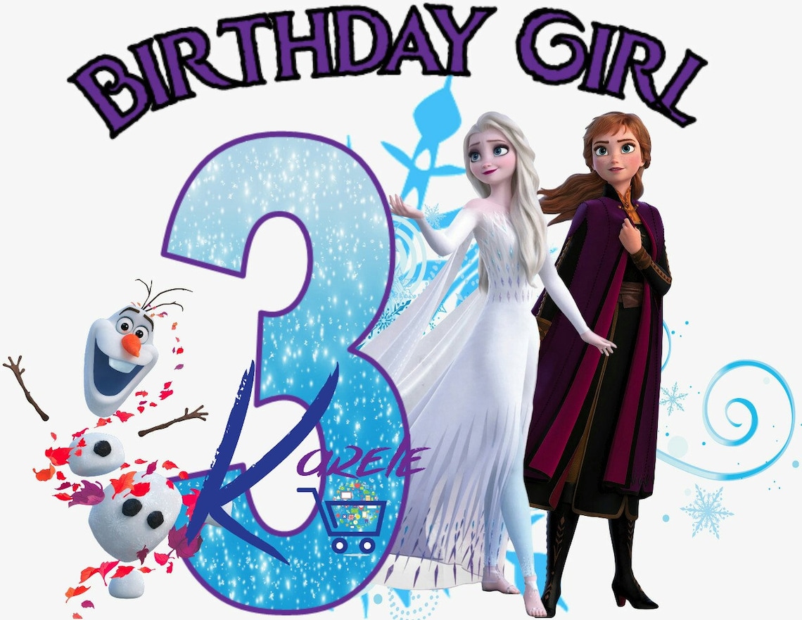 Frozen2 3rd Birthday Digital file Etsy