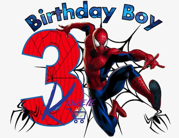 Spiderman 3rd Birthday Digital file. No name | Etsy