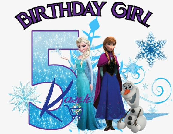 Download Frozen 5th Birthday Digital File Png No Name Etsy