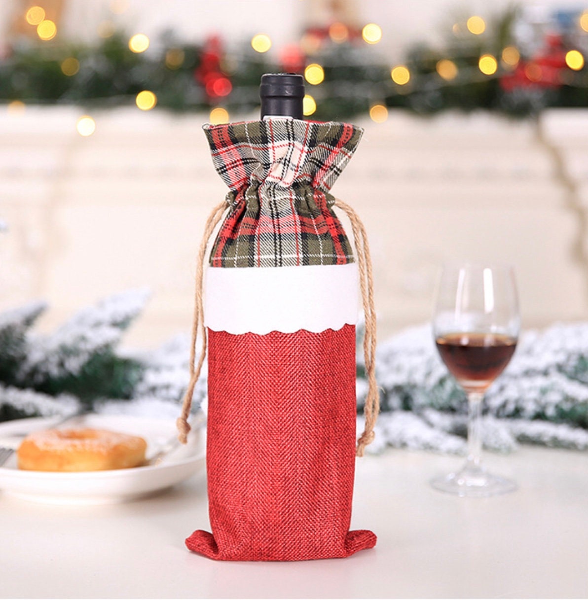 Funny Wine Bottle Covers/lovely Bottle Bag Cover/ Christmas Table
