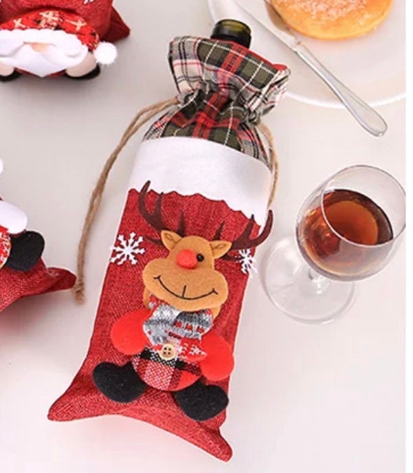 Funny Wine Bottle Covers/lovely Bottle Bag Cover/ Christmas Table