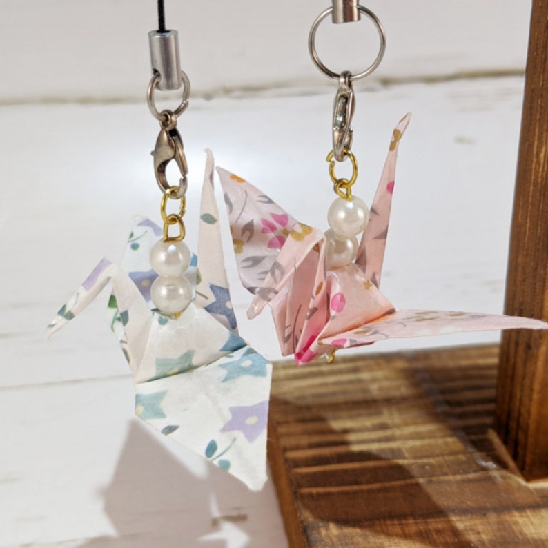 Japanese Origami Crane Strap Pink