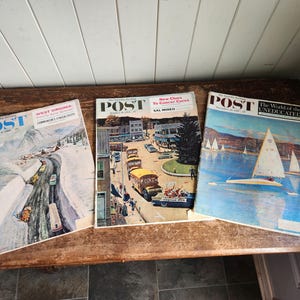 Three Vintage 1950s/60s issues of the Saturday Evening Post