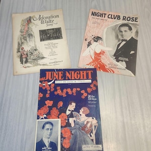 Three Antique 1920s Sheet Music Booklets