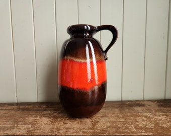 Gorgeous Vintage West Germany Pottery Vase- 10.5"