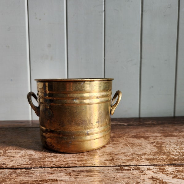 Lovely Vintage Brass Planter with handles